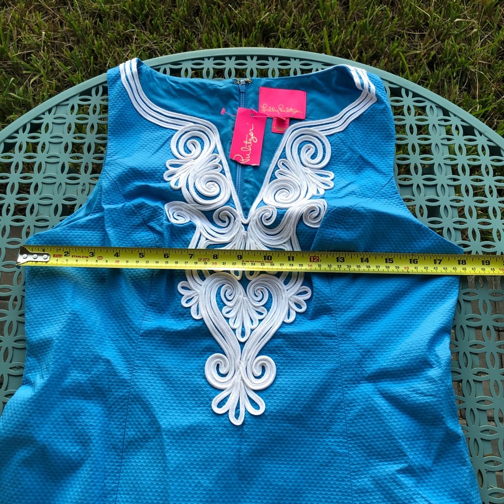 Lilly Pulitzer Light Blue Mini Dress with White Embroidered Yoke - Picture 6 of 8
